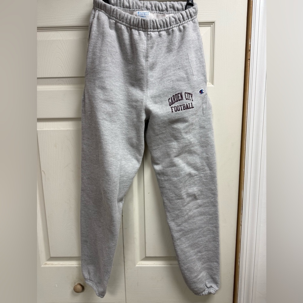 Vintage Champion Reverse Weave Gray Athletic Jogger Sweatpants Small